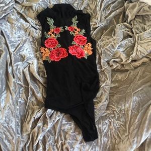 Mesh floral bodysuit